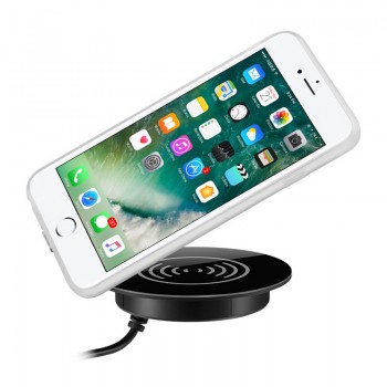 Universal Qi Wireless Charger For iPhone 8 X XR XS Samsung S9 S8 Note 8 9 Furniture Office Table Desk Mounted Quick Charging Pad