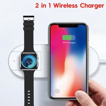RAXFLY 3 in 1 Wireless Charger For Apple iPhone 8 X Xr XS Max Watch Charger For AirPods Mobile Phone Fast Charger USB Adapter