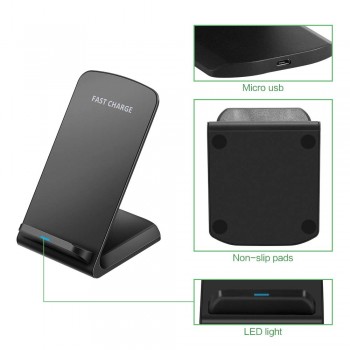 Qi Wireless Charger For iPhone X XS Max XR 8 Samsung S9 S8 Note 9 Fast Wirless Wireless Charging Pad Docking Dock Station