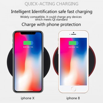 200pcs 10W Qi Wireless Charger for iPhone 8/ 8 Plus/X Fast Wireless Charging Pad For Samsung Galaxy S8 S9 S7 Edge for Note 8