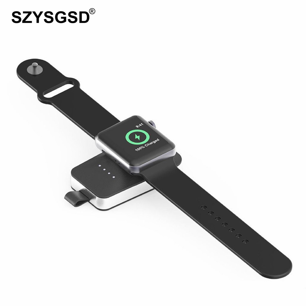 QI Wireless Charger Power Bank For i Watch 2 3 4 Portable Wireless Charger External Battery Pack For Apple Watch Wireless Dock