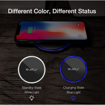 RAXFLY Wireless Charger For Samsung galaxy S8 S9 Plus Note 9 8 Fast Wireless Charging For iPhone X Xr Xs MAX Mobile Charger Pad