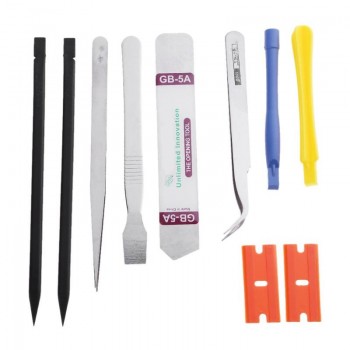 Alloet 10pcs in one Set  Mobile Phone Repair Tools Kit LCD Screen Opening Screwdrivers Pry Disassemble Tool Set for smart phones