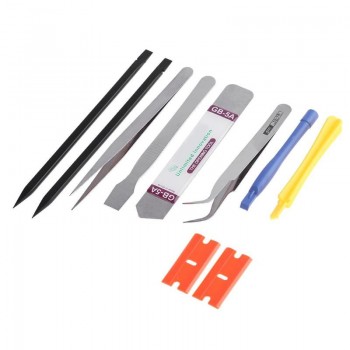 Alloet 10pcs in one Set  Mobile Phone Repair Tools Kit LCD Screen Opening Screwdrivers Pry Disassemble Tool Set for smart phones