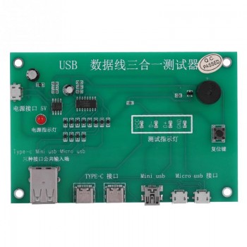 USB Cable Triad Tester Charging Cable Test Card For Tpye-c Mini USB Micro USB 3 in 1 PCB Board Data Wire Test Fixture Precise