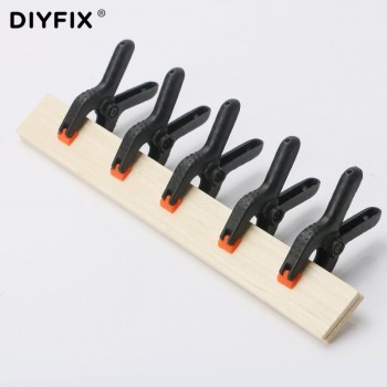 DIYFIX 5Pcs 2 Inch Mini Adjustable Clamps A-type Plastic Nylon Clips DIY Craft Tools Woodworking Spring Clips