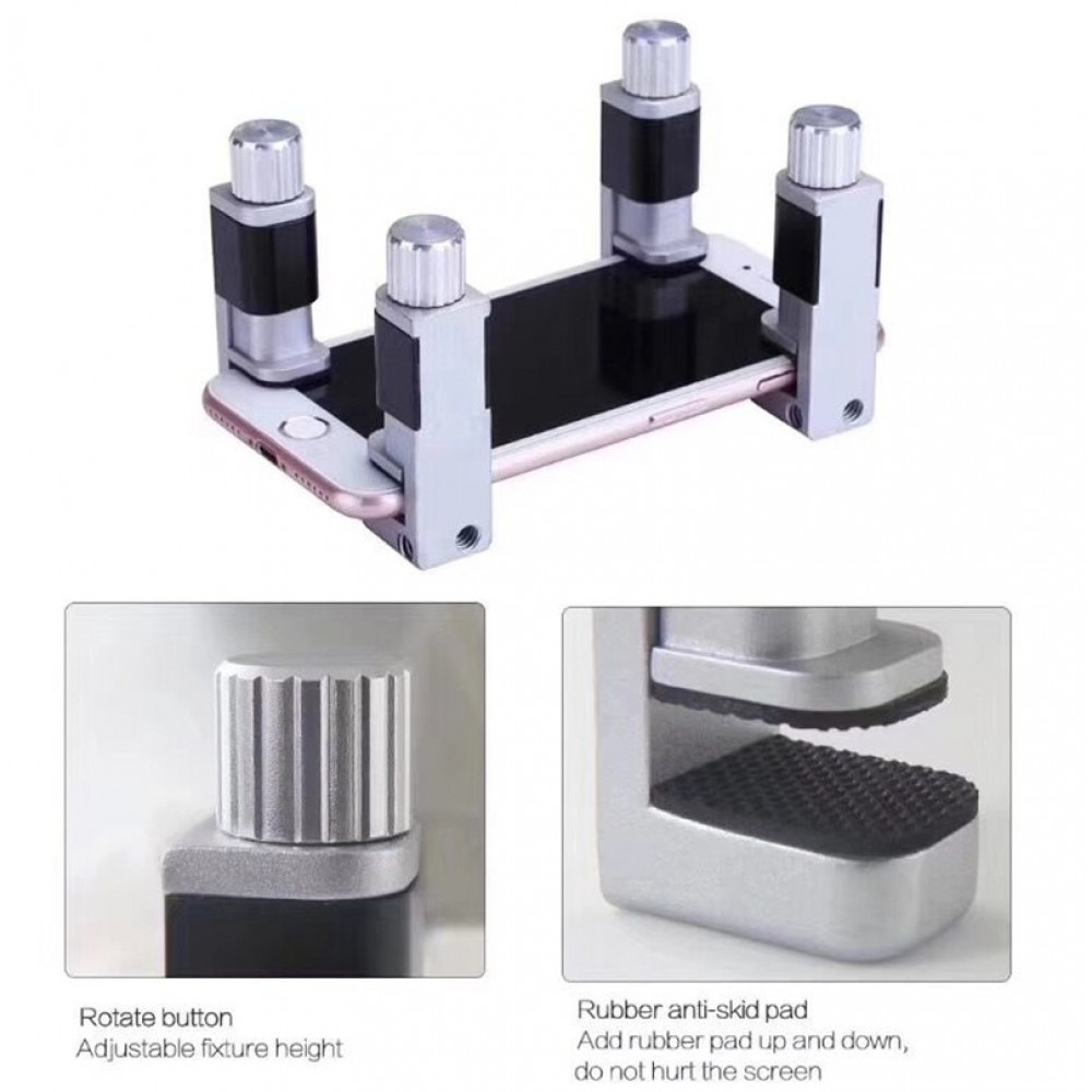 4pcs/Set aluminum Phone Repair Tool Set Adjustable clip LCD Screen Fastening Clamp Phone Tablet pad metal Screen Fixture Clip