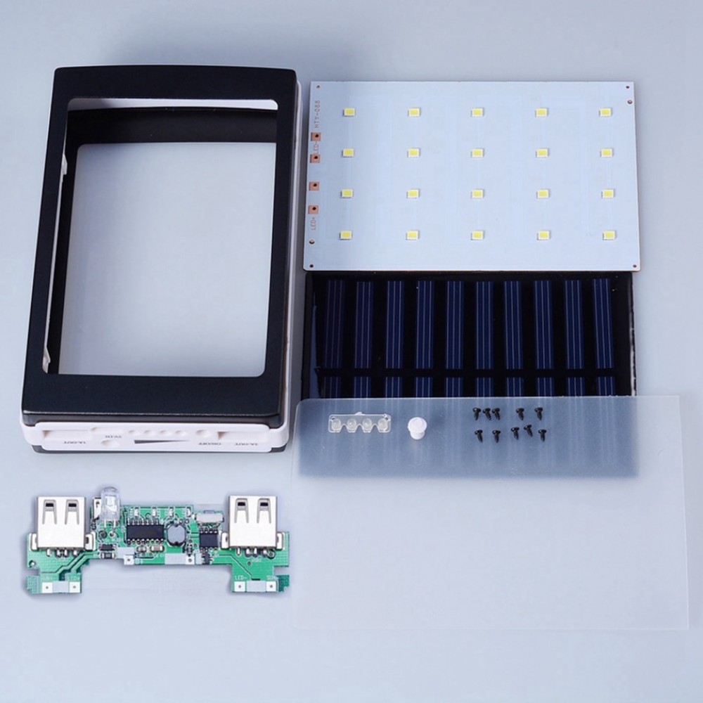 DIY Solar Power Bank Case Dual USB Powerbank Kit Phone Charger 5x18650 Batteries Charger Kit Box
