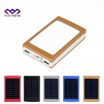 (No Battery)20000mAh Portable Solar Power Bank Case DIY Kit Dual USB Battery Charger w/ Flashlight for 5Pcs 18650 Battery Power
