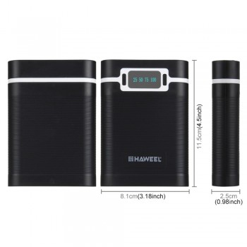 10000mAh Portable Battery Power Bank Shell Case 4x18650 Rechargeable Portable Battery Box Display (No Included Battery)