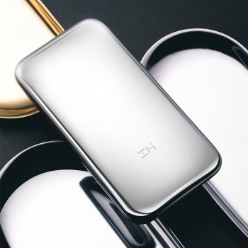 Xiaomi ZMI Space QPB60 6000mAh PD QC2.0 Stainless Steel Fast Charging Power Bank with Leather PU Cover AndOTG Adapter Cable