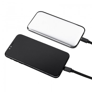 Xiaomi ZMI Space QPB60 6000mAh PD QC2.0 Stainless Steel Fast Charging Power Bank with Leather PU Cover AndOTG Adapter Cable