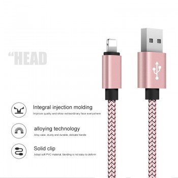 20cm 1m 2m 3m Data USB Charger Cable For iPhone 6s 6 s 7 8 Plus Xs Max XR X 10 5s iPad Nylon Fast Charging Origin Long Wire Cord