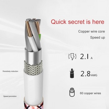 20cm 1m 2m 3m Data USB Charger Cable For iPhone 6s 6 s 7 8 Plus Xs Max XR X 10 5s iPad Nylon Fast Charging Origin Long Wire Cord