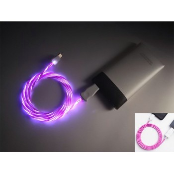 Dorwee USB Type C Cable for Samsung Galaxy S9 S8 USB Cable Type C Charging Cable for Xiaomi Huawei LED Light Type-c Phone cable