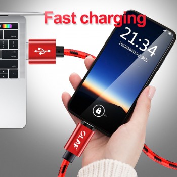 Olaf USB C Cable 1M 2M 3M Fast Charging Type-C USB 3.1 Data Cord cable For Samsung S9 pocophone F1 Mobile Phone Charger Cables