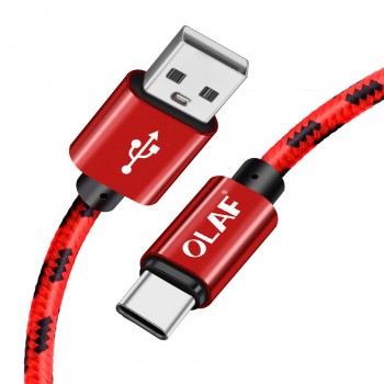 Olaf USB C Cable 1M 2M 3M Fast Charging Type-C USB 3.1 Data Cord cable For Samsung S9 pocophone F1 Mobile Phone Charger Cables