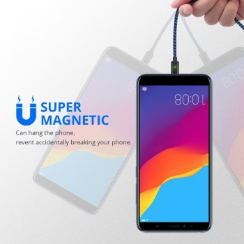 FONKEN Magnetic Cable Micro USB Type C Magnet Phone Cable Quick Charger USB Charge Cord for Samsung Xiaomi Huawei Android Mobile