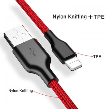 USB Cable for iPhone Cable Xs Max Xr X 8 7 6 6s 5 Plus iPad Mini 0.25m 1m 2m Fast Charging Cables Mobile Phone Charger Cord Data