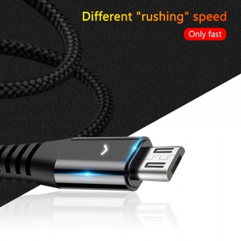 Olaf Micro USB Cable 2.4A LED Fast Charging USB Data Cable Mobile Phone Charging Cable for Samsung S7 S6 Huawei Android Cable