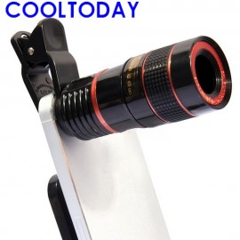 COOLTODAY Universal 8X Zoom Optical Phone Telescope Portable Mobile Phone Telephoto Camera Lens For Iphone X 8 7 Samsung Huawei