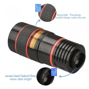 COOLTODAY Universal 8X Zoom Optical Phone Telescope Portable Mobile Phone Telephoto Camera Lens For Iphone X 8 7 Samsung Huawei