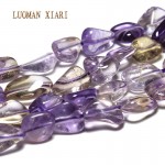 LUOMAN XIARI Irregular Natural Ametrine Stone Beads For Jewelry Making DIY Bracelet Necklace  Material about 8-12mm Strand 15