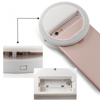 Portable LED Flash Fill Light Up Selfie Luminous Lamp Phone Ring Camera Photography For iPhone 6 6S 7 8 Plus X Xiaomi Huawei