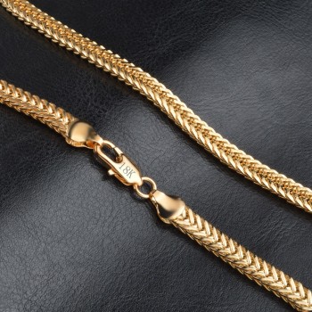JEMMIN Hot Sale 18K Gold Exquisite Smooth Man/Women Necklace Chains With Lobster Clasps Set Heavy Jewelry Factory Price