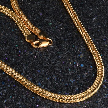 JEMMIN Hot Sale 18K Gold Exquisite Smooth Man/Women Necklace Chains With Lobster Clasps Set Heavy Jewelry Factory Price