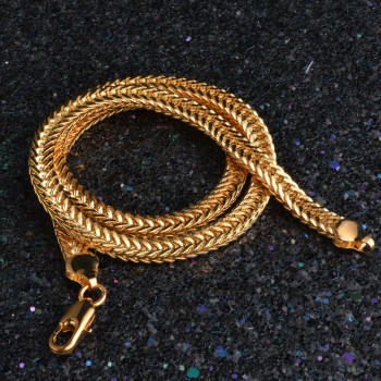 JEMMIN Hot Sale 18K Gold Exquisite Smooth Man/Women Necklace Chains With Lobster Clasps Set Heavy Jewelry Factory Price