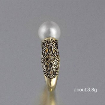 Pearl ring silver 925 jewellery costume jewelry The king of the ring gives a gift to a woman Stainless steel  ringen B2440