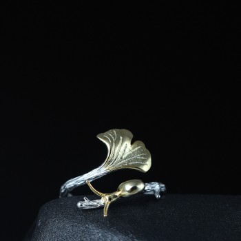 LARGERLOF Real 925 Sterling Silver Ring Women Fine Jewelry Handmade Flower Rings For Women  RG35061