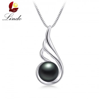 Amazing Price Silver 925 Genuine Freshwater Pearl Angel wings Pendants 100% Natural Pearl Necklace With Chain Fashion Jewelry