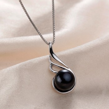 Amazing Price Silver 925 Genuine Freshwater Pearl Angel wings Pendants 100% Natural Pearl Necklace With Chain Fashion Jewelry