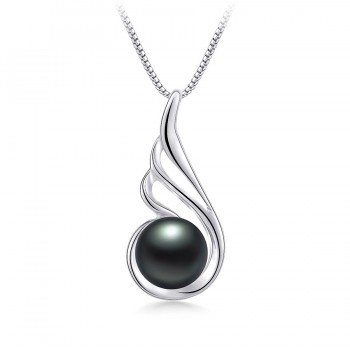 Amazing Price Silver 925 Genuine Freshwater Pearl Angel wings Pendants 100% Natural Pearl Necklace With Chain Fashion Jewelry
