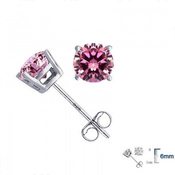Jemmin Elegant Genuine 925 Sterling Silver Crystal Stud Earrings Fine Women Jewelry Wedding Engagement Earring Gift