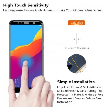 Tempered Glass for Huawei Y7 Y5 Y6 Prime 2018 Nova 2 Lite Screen Glass on Honor 7A Pro 7S Glass for Honor 7C Russia Version Film