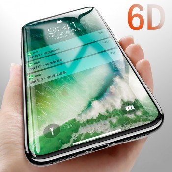 NAGFAK 6D Curved Edge Full Cover Screen Protector For iPhone XS Max XR X 0.27mm Tempered Glass On The For iPhone X 10 Glass Film