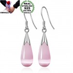 OMHXZJ Wholesale Fashion jewelry Girl woman man Men Red agate Drops water Opal cats eye 925 sterling silver Stud earrings YS08