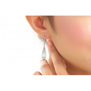 OMHXZJ Wholesale Fashion jewelry Girl woman man Men Red agate Drops water Opal cats eye 925 sterling silver Stud earrings YS08
