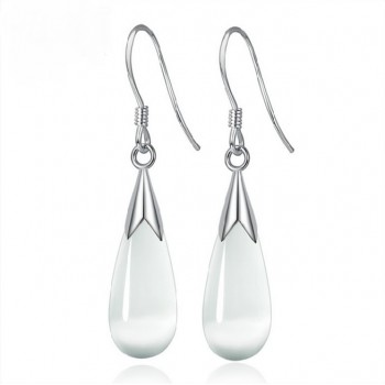 OMHXZJ Wholesale Fashion jewelry Girl woman man Men Red agate Drops water Opal cats eye 925 sterling silver Stud earrings YS08