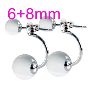 OMHXZJ Wholesale Fashion jewelry Girl woman man Men Red agate Drops water Opal cats eye 925 sterling silver Stud earrings YS08