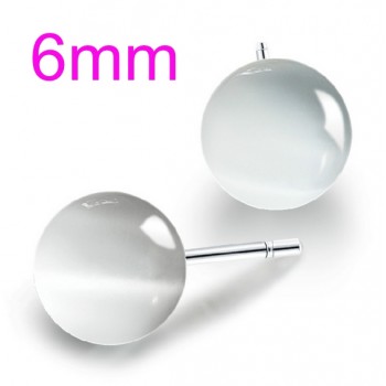 OMHXZJ Wholesale Fashion jewelry Girl woman man Men Red agate Drops water Opal cats eye 925 sterling silver Stud earrings YS08