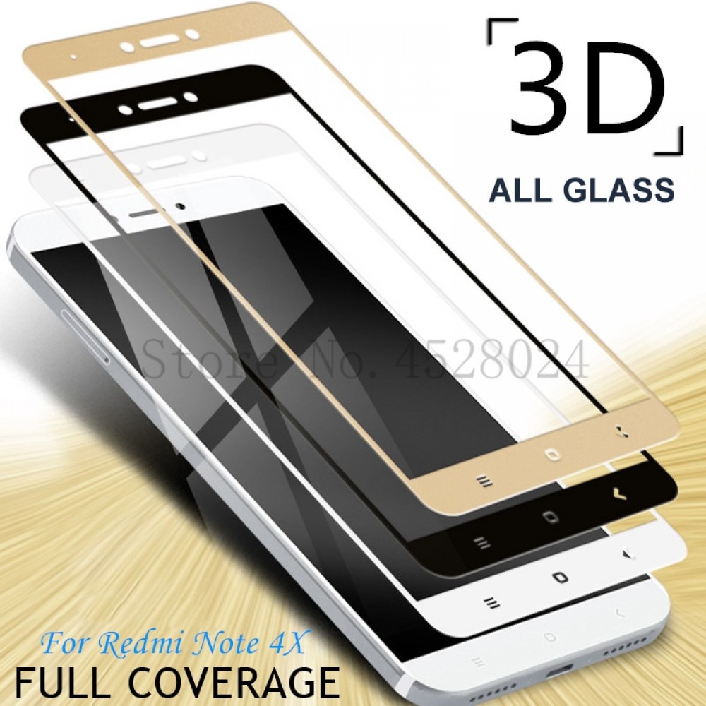 3D Full Cover Tempered Glass For Xiaomi Redmi Note 4 4X Redmi Note 4 Pro Note 4X Global Version Screen Protector Toughened  Film