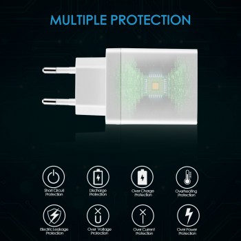 Powstro 30W Type-C Wall Charger Power Delivery Phone Charger Adapter For MacBook/iPhone X/8Plus Xiaomi USB-C Portable PD Charger
