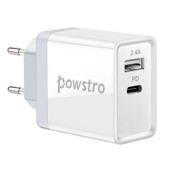 Powstro 30W Type-C Wall Charger Power Delivery Phone Charger Adapter For MacBook/iPhone X/8Plus Xiaomi USB-C Portable PD Charger