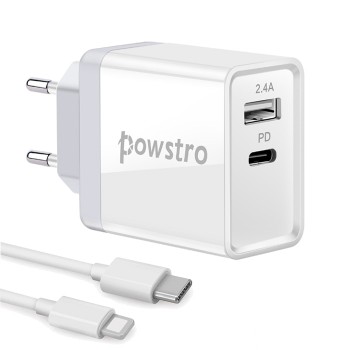 Powstro 30W Type-C Wall Charger Power Delivery Phone Charger Adapter For MacBook/iPhone X/8Plus Xiaomi USB-C Portable PD Charger