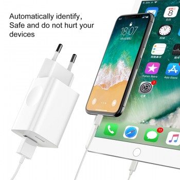 Baseus 24W Quick Charge 3.0 USB Charger QC3.0 Travel Wall Mobile Phone Charger for iPhone Xiaomi Tablet iPad EU QC Fast Charging