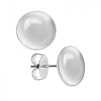 Ruifan 8 Color Minimalism Round Cats Eye Stone Opal Earrings 925 Sterling Silver Stud Earrings for Women Free Shipping YEA232